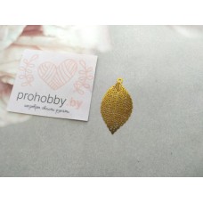 Декор металл "Лист ажурный", цвет золото