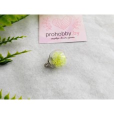 Подвеска шарик с наполнителем "Камешки", цвет жёлтый