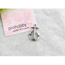 Декор металл "Якорь", цвет серебро