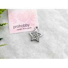 Декор для творчества "Звёздочка", цвет серебро