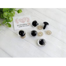 Глазки для игрушек с заглушками, 16 мм, цвет прозрачный