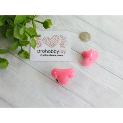 Носик для игрушек винтовой с заглушкой, 2,2*1,5 см, цвет розовый