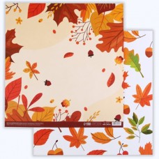 Бумага двусторонняя "Осенние листья"