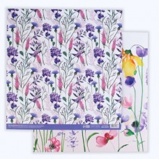 Бумага двусторонняя "Акварельные цветы"