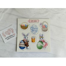 Чипборд вырубной для скрапбукинга "Зайчики-светлой пасхи"