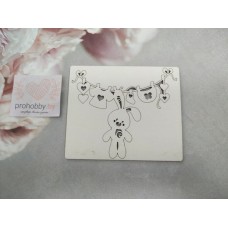 Чипборд "Детская подвеска с зайкой"