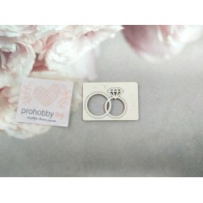 Чипборд "Обручальные кольца с алмазом"