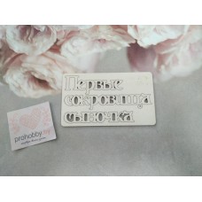 Чипборд "Первые сокровища сыночка"