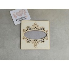 Чипборд рамочка овальная