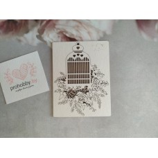 Чипборд "Клетка с цветами"