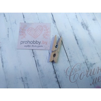 Прищепки декоративные дерево, 2,5 см