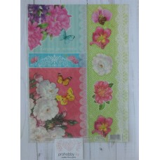 Декупажная карта "Цветы"