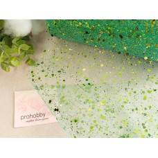 Фатин с пайетками, ширина 15 см, цвет аквамарин №18