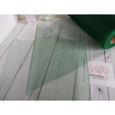 Фатин, ширина 15 см, цвет темно-зеленый №19