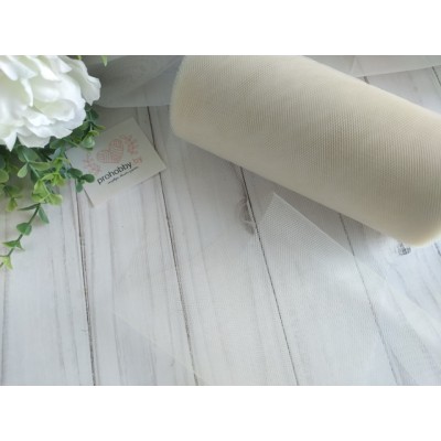 Фатин, ширина 15 см, цвет светло-бежевый №7