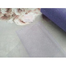Фатин с блестками, ширина 15 см, цвет светло-фиолетовый №4