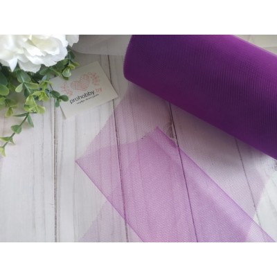 Фатин, ширина 15 см, цвет фиолетовый №23
