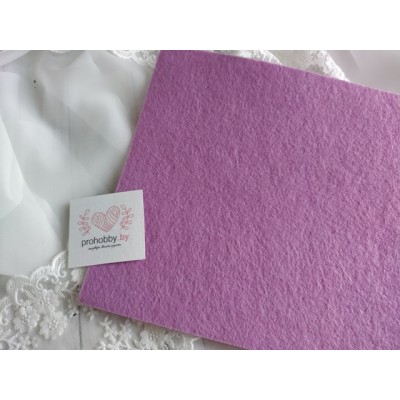 Фетр жесткий, 20*30 см, 2 мм, цвет бледно-розовый