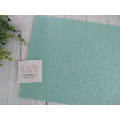 Фетр жесткий, 20*30 см, 1 мм, цвет аквамарин