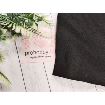 Фетр мягкий, 20*30 см, 1 мм, цвет чёрный