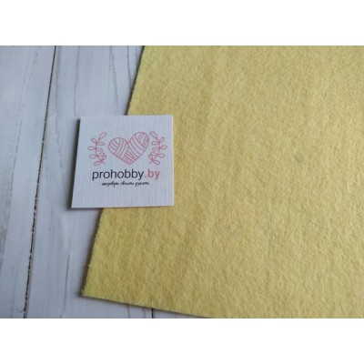 Фетр мягкий, 20*30 см, 2 мм, цвет желтый