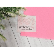 Фетр жёсткий, 20*30 см, 1 мм, цвет светло-розовый