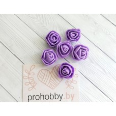 Розочка 2 см, цвет фиолетовый
