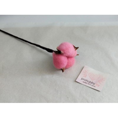 Сухоцвет "Хлопок" d=5 см, цвет розовый