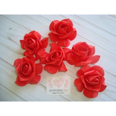 Розочка, красный цвет, 6 см