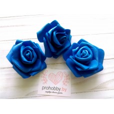 Розочка, синий цвет, 6 см