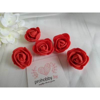 Розочка 3,5 см, цвет красный