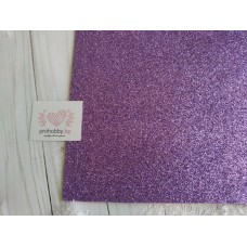 Глиттерный фоамиран А4, цвет фиолетовый