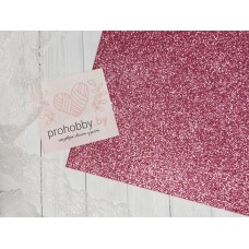 Глиттерный фоамиран А4, цвет пыльная роза