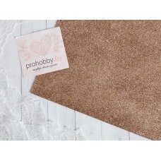 Глиттерный фоамиран А4, цвет светло-коричневый