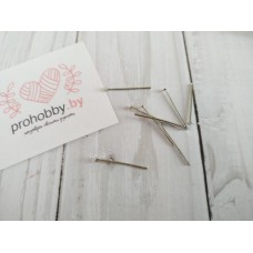 Штифт "Гвоздик", 2 см, цвет серебро, 10 шт