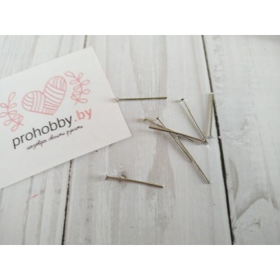 Штифт "Гвоздик", 2 см, цвет серебро, 10 шт