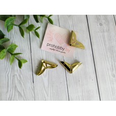 Уголок металлический резной, цвет золото