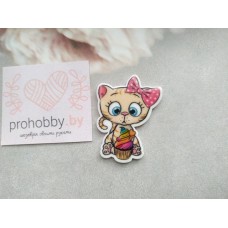 Кабошон-вырубка "Котенок" №3