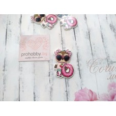 Кабошон-вырубка "Сова в очках"