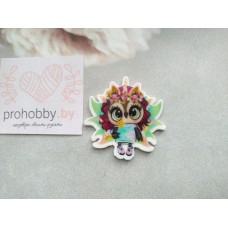 Кабошон-вырубка "Совёнок" №1