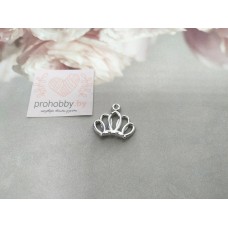 Кабошон флоризель платик "Корона", цвет серебро