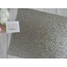 Кожзам с блестками, 22*30 см, цвет серебро №2