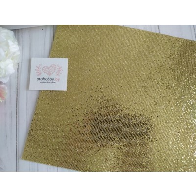 Кожзам "Соты", 22*30 см, цвет светлое золото