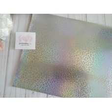 Кожзам голографик , 22*30 см, цвет серебро №4