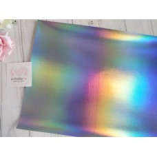 Кожзам голографик, 22*30 см, цвет сиреневый