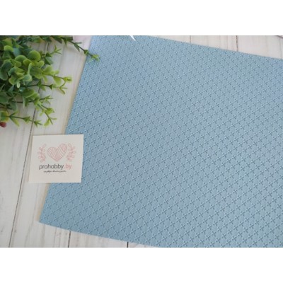 Кожзам текстурный "Плюсики", 22*30 см, цвет светло-голубой