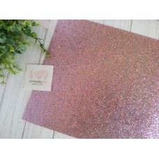 Кожзам зернистый "Радужный", 22*30 см, цвет розовый