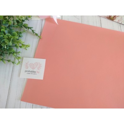 Кожзам, 22*30 см, цвет персиковый