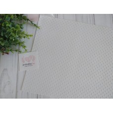 Кожзам текстурный "Плюсики", 22*30 см, цвет белый