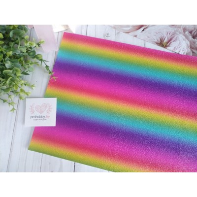 Кожзам текстурный "Радуга", 22*30 см, №2